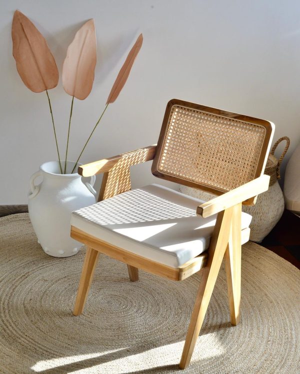 Pierre jeaneret cane dining chair