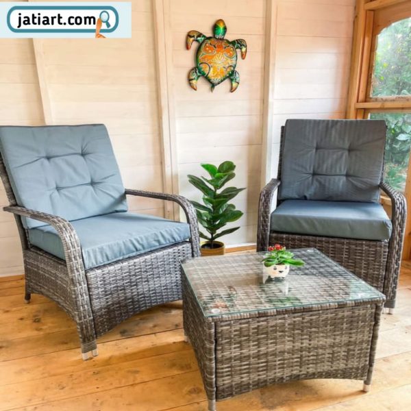 rattan chair with sofa