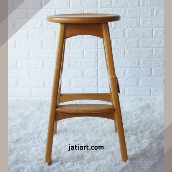 Teak bar stool